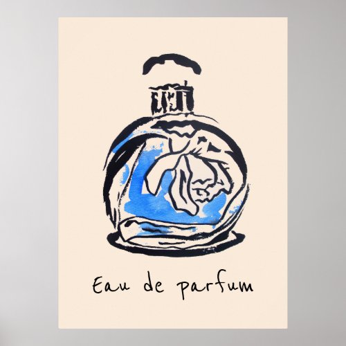 Eau de parfum French Perfume bottle fashion Poster