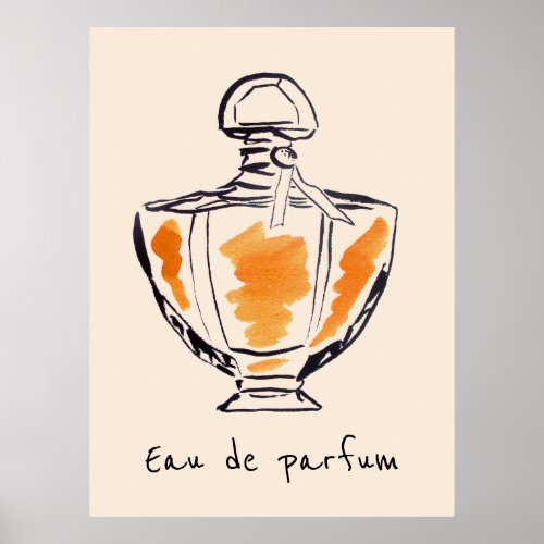 Eau de parfum French Perfume bottle Poster