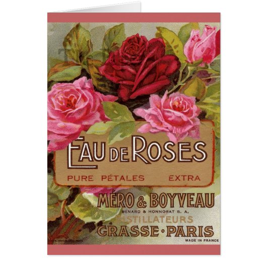 Eau De Roses French Scent Cards (Front)