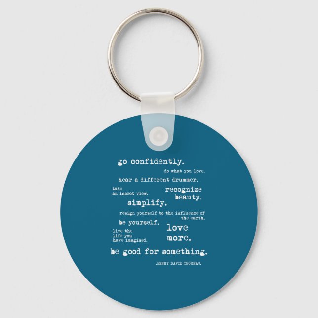 Eau Quote Motivational Insrational - Go Confidentl Keychain (Front)