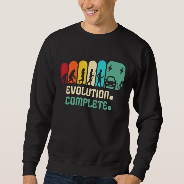 Eauto Electric Car Electric Car Driver Electric Ca Sweatshirt (Front)