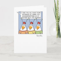 EAVESDROPPING CHICKENS CARD
