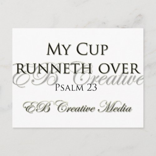 EB Creative Media _ My Cup Runneth Over Postcard