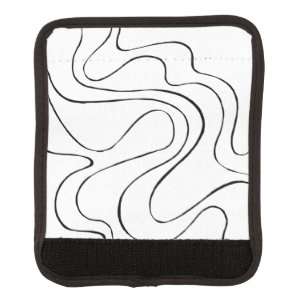 Ebb and Flow 2 - Black and White Luggage Handle Wrap