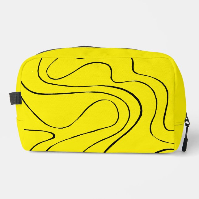 Ebb and Flow 2 in Black and Yellow Dopp Kit (Front)
