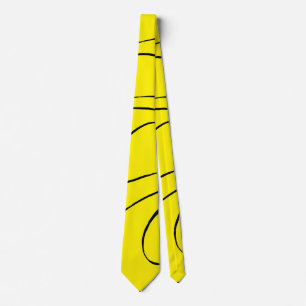 Ebb and Flow 2 in Black and Yellow Neck Tie