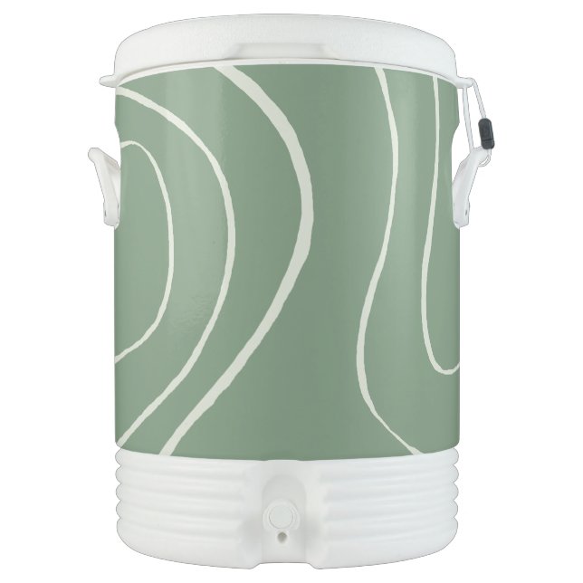 Ebb and Flow 2 in Green Beverage Cooler (Front)