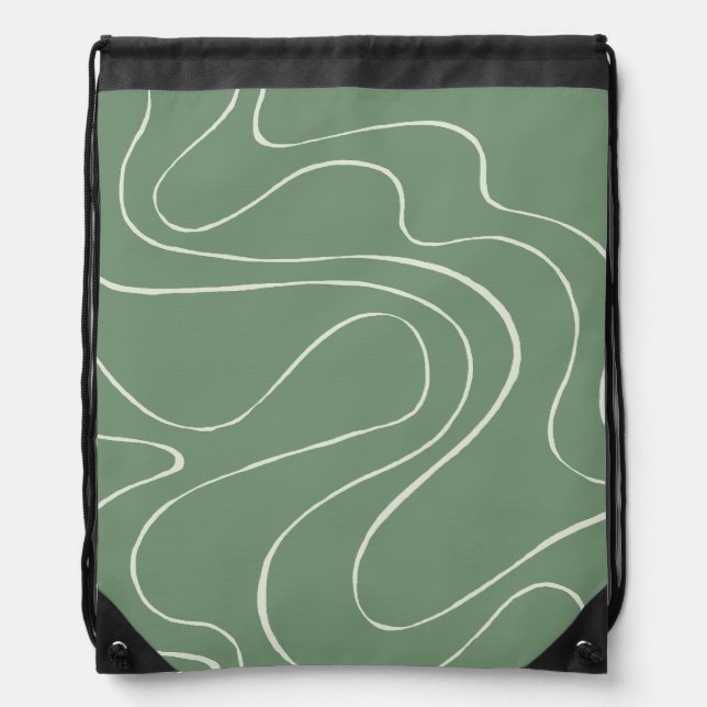 Ebb and Flow 2 in Green Drawstring Bag (Front)