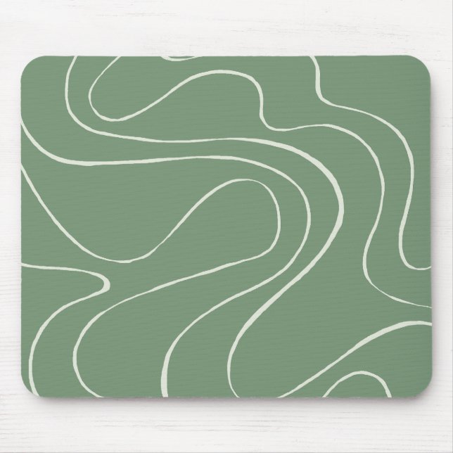 Ebb and Flow 2 in Green Mouse Pad (Front)