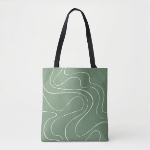 Ebb and Flow 2 in Green Tote Bag