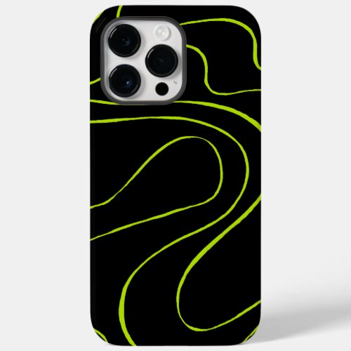 Ebb and Flow 2 in Lime Green and Black Case_Mate iPhone 14 Pro Max Case