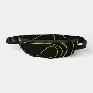 Ebb and Flow 2 in Lime Green and Black Fanny Pack
