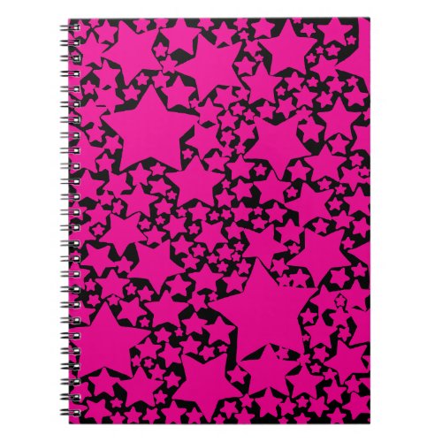 Ebb and Flow 2 in Magenta and Black Notebook