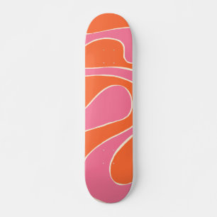 Ebb and Flow 2 in Pink, Orange and Cream Skateboard