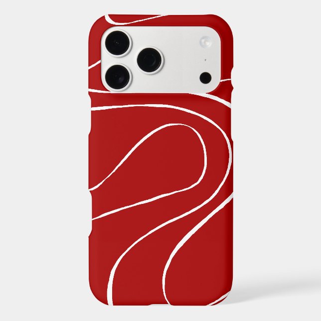 Ebb and Flow 2 in Red and White iPhone Case (Back)