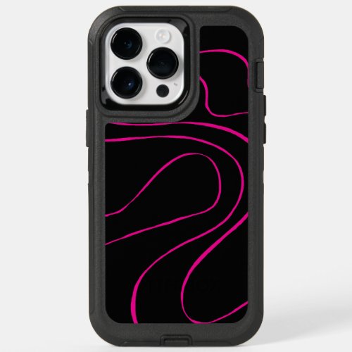 Ebb and Flow 2 _ Magenta and Black OtterBox iPhone 14 Pro Max Case