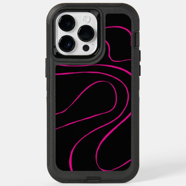 Ebb and Flow 2 - Magenta and Black Otterbox iPhone Case (Back)