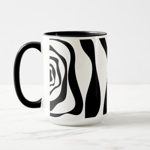 Ebb and Flow 4 _ Black and White Mug