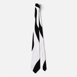 Ebb and Flow 4 - Black and White Neck Tie