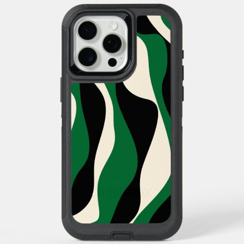 Ebb and Flow 4 in Green Cream and Black  iPhone 15 Pro Max Case
