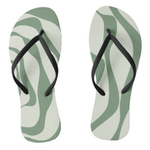 Ebb and Flow 4 in Green Flip Flops