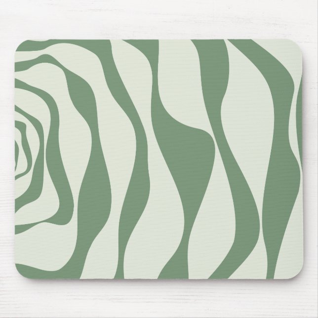Ebb and Flow 4 in Green  Mouse Pad (Front)