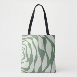 Ebb and Flow 4 in Green  Tote Bag