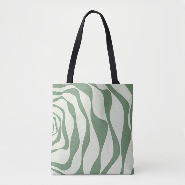 Ebb and Flow 4 in Green  Tote Bag (Front)