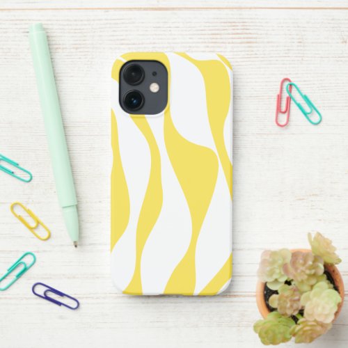 Ebb and Flow 4 in Lemon Yellow and White iPhone 12 Mini Case