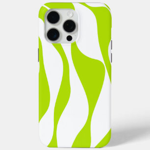 Ebb and Flow 4 in Lime Green and White iPhone 15 Pro Max Case