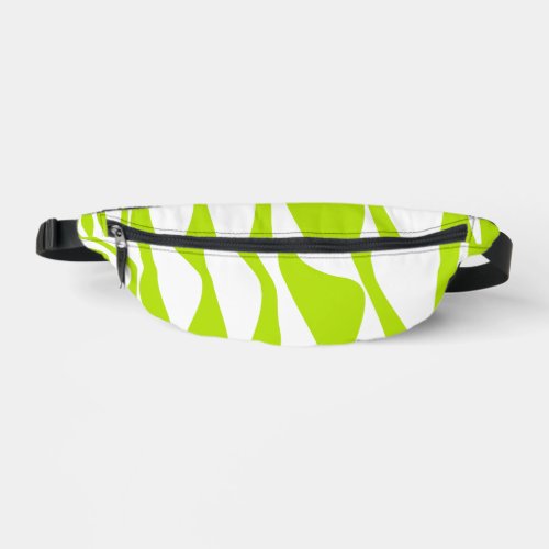 Ebb and Flow 4 in Lime Green and White Fanny Pack