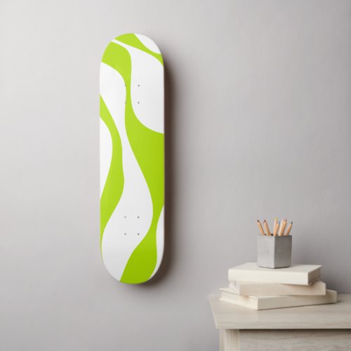 Ebb and Flow 4 in Lime Green and White Skateboard