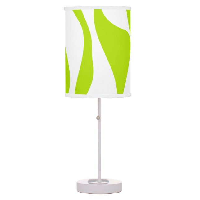 Ebb and Flow 4 in Lime Green and White Table Lamp (Front)