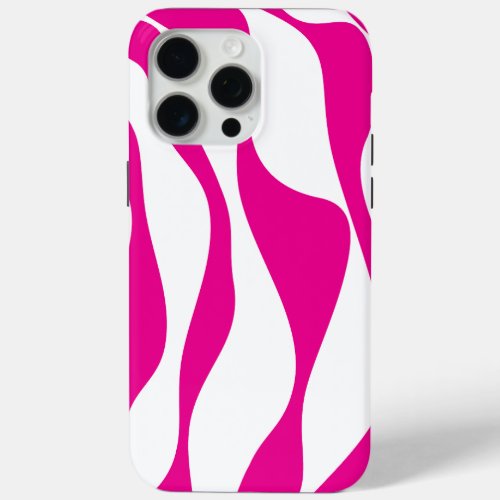 Ebb and Flow 4 in Magenta and White iPhone 15 Pro Max Case