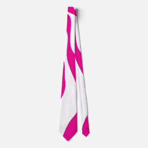 Ebb and Flow 4 in Magenta and White Neck Tie