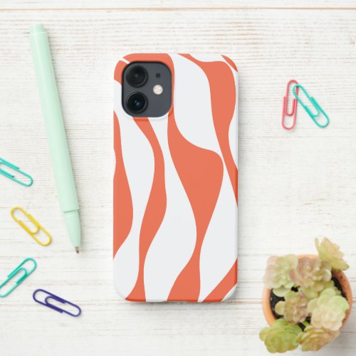 Ebb and Flow 4 in Orange and White iPhone 12 Mini Case