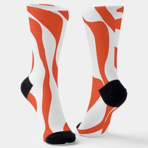 Ebb and Flow 4 in Orange and White Socks