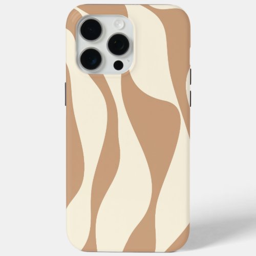 Ebb and Flow 4 in Tan and Cream iPhone 15 Pro Max Case