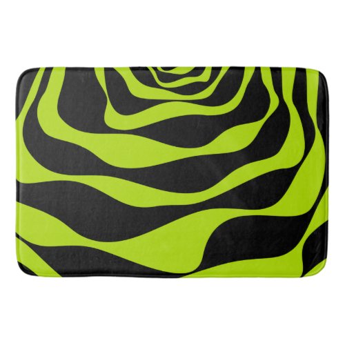 Ebb and Flow 4 _ Lime Green  Bath Mat