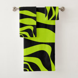 Ebb and Flow 4 - Lime Green Bath Towel Set