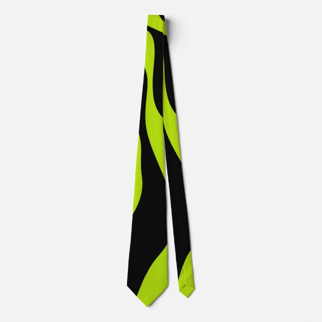 Ebb and Flow 4 - Lime Green Neck Tie (Front)