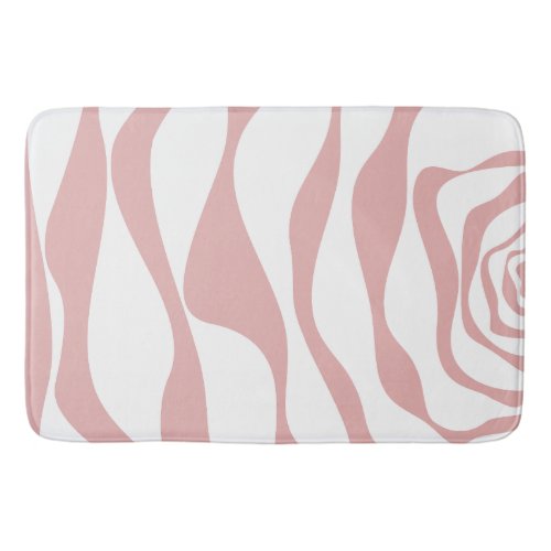 Ebb and Flow 4 _ Pink and White Bath Mat