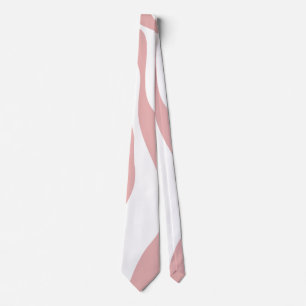 Ebb and Flow 4 - Pink and White Neck Tie
