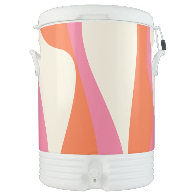 Ebb and Flow 4 - Pink, Orange and Cream Beverage Cooler (Front)