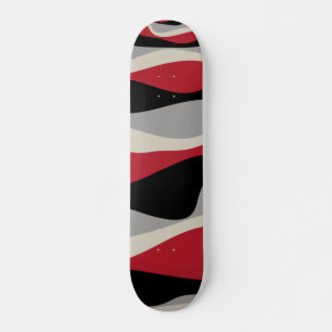 Ebb and Flow 4 - Red, Grey, Black and Bone White Skateboard