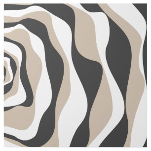 Ebb and Flow 4 - Taupe, Black and White  Gallery Wrap