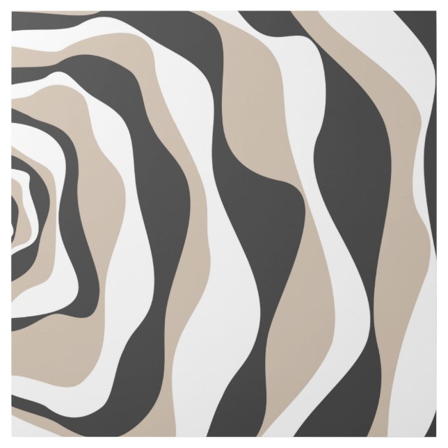 Ebb and Flow 4 - Taupe, Black and White  Gallery Wrap (Front)