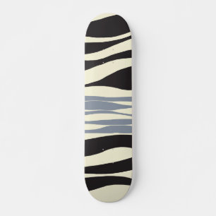 Ebb and Flow in Black, Gray and Cream Skateboard