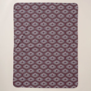 Ebb and Flow Maroon Motif Sherpa Blanket