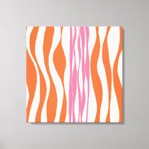 Ebb and Flow - Pink, Orange, and Cream Canvas Print